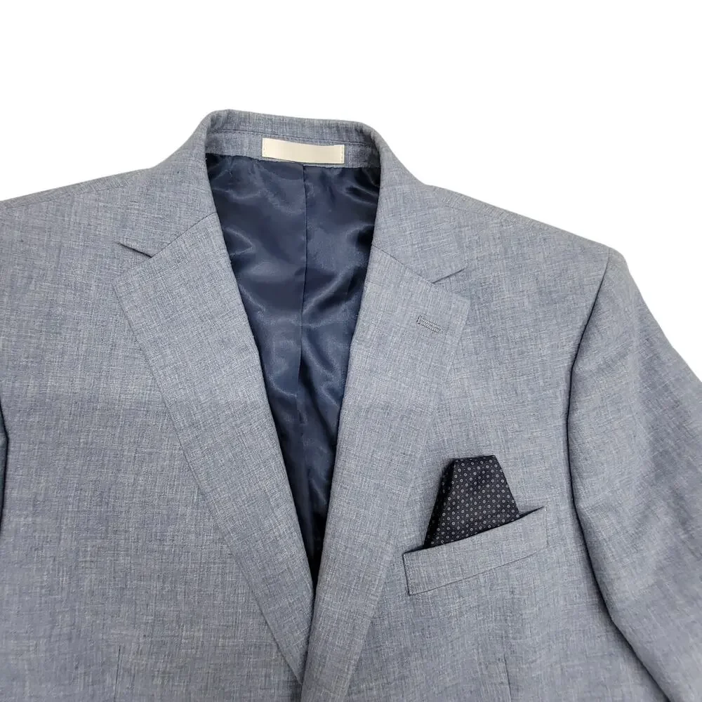 Brooks Brothers Boys 18R Blue Linen Blend Blazer Jacket Sport Coat 18 Regular